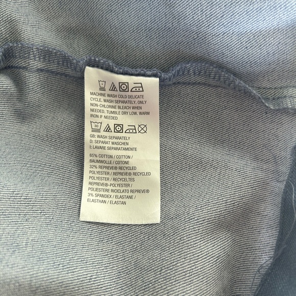 AnyBody Stretch Twill Utility Jacket with Pockets Blue Ice Size LP New - Picture 7 of 7